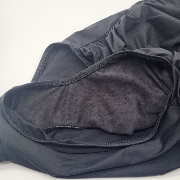 Lauren Ralph Lauren Womens SZ 10 Black One Piece Swimsuit Tie Back Halter - Picture 8 of 11